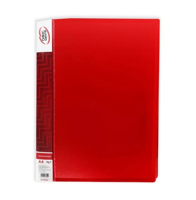 Папка-швидкозшивач А4 Офіс Центр CLIP A Light червона ОС31207-04 Папка-швидкозшивач А4 Офіс Центр CLIP A Light червона ОС31207-04