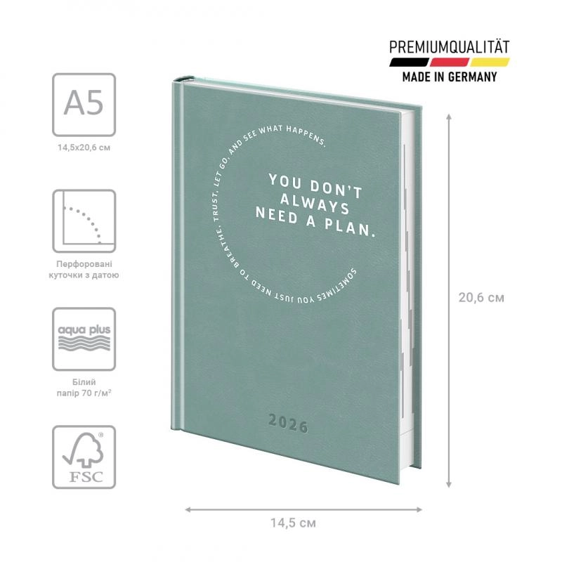 Щоденник датований 2026 BRUNNEN Torino Trend бірюзовий — фото 3