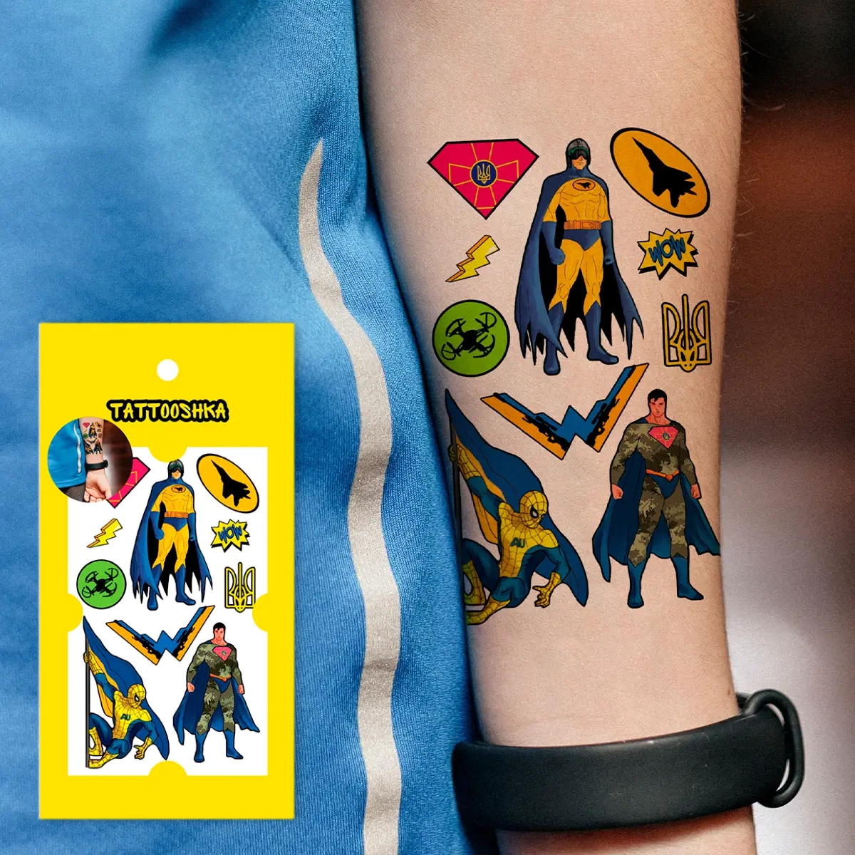 Тимчасове тату Tattooshka Супергерої міні L-60 Тимчасове тату Tattooshka Супергерої міні L-60