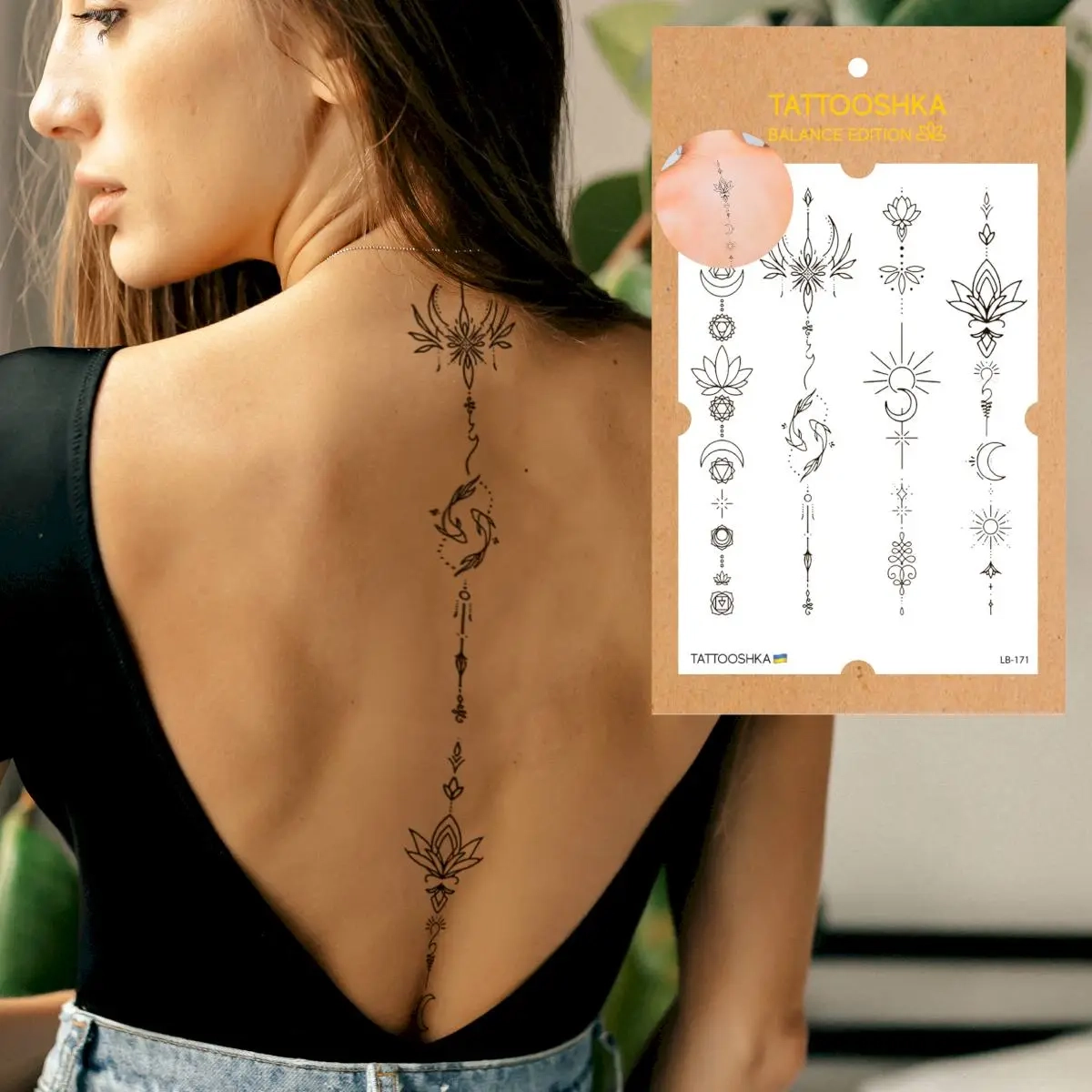 Тимчасове тату Tattooshka Сьома чакра LB-171