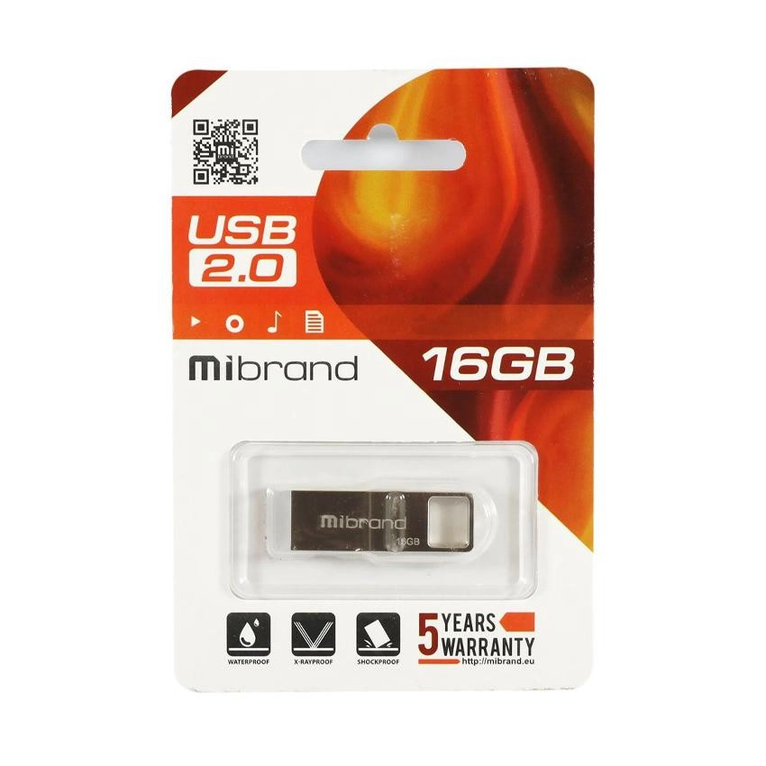 USB флеш накопичувач Mibrand 16GB Shark Silver USB 2.0 (MI2.0/SH16U4S)