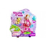 Лялька Mini doll на скейті 63020