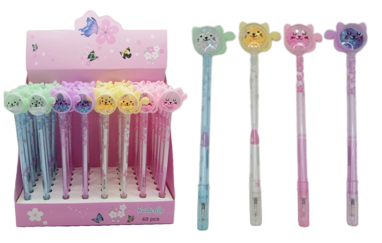 Ручка кулькова Котик 121