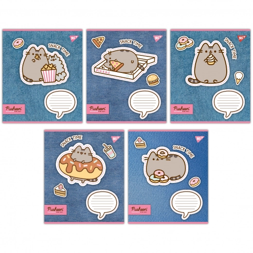 Зошит учнівський 12 аркушів клітинка Yes Pusheen Snack time 767197