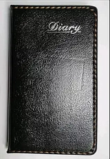 Блокнот шкірзам Diary чорний 76 аркушів 9*15,5 см