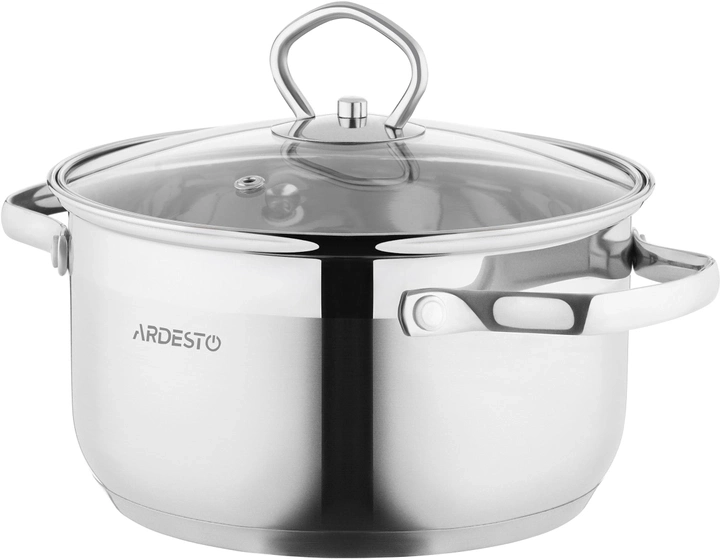 Кастрюля Ardesto Gemini скляна Кришка 2,3 л нержавіюча сталь AR1923SS