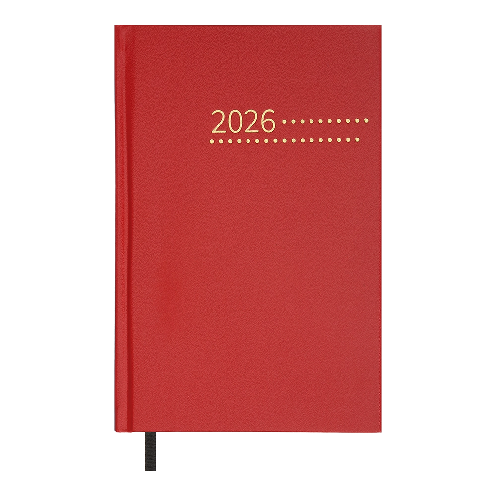 Щоденник датований A5 2026 Buromax Zest червоний BM.21167-05
