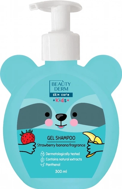 Гель-шампунь 2в1 Beauty Derm Kids Полунично-банановий 300мл Гель-шампунь 2в1 Beauty Derm Kids Полунично-банановий 300мл