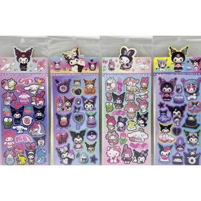 Наклейка об`ємна з блискітками Зайчик Kuromi 22,5х9,5см ST-7003-KU