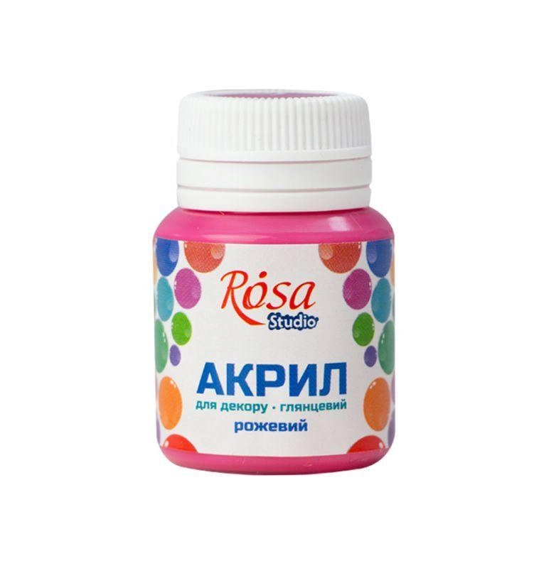 Акрил для декору рожевий глянцевий 20 мл ROSA Studio — фото 2