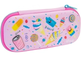 Пенал CFS на 1 відділення на блискавці з органайзером рожевий QT-5649-Pink