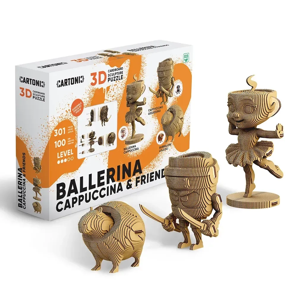 Картонний конструктор Cartonic 3D Puzzle Ballerina Cappuccina And Friends