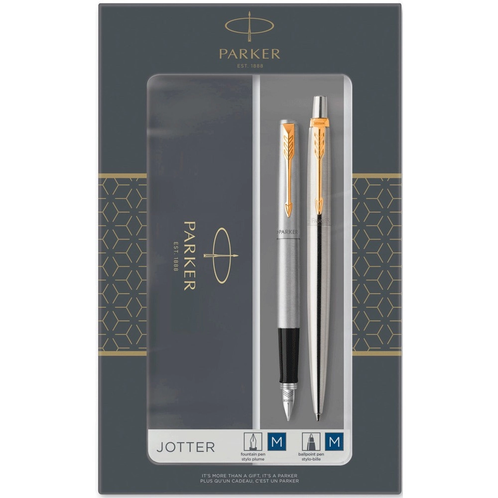 Ручка кулькова PARKER JOTTER 17 SS GT FP/BP в подарунковій упаковці DUOSETS 16 092b19 Ручка кулькова PARKER JOTTER 17 SS GT FP/BP в подарунковій упаковці DUOSETS 16 092b19