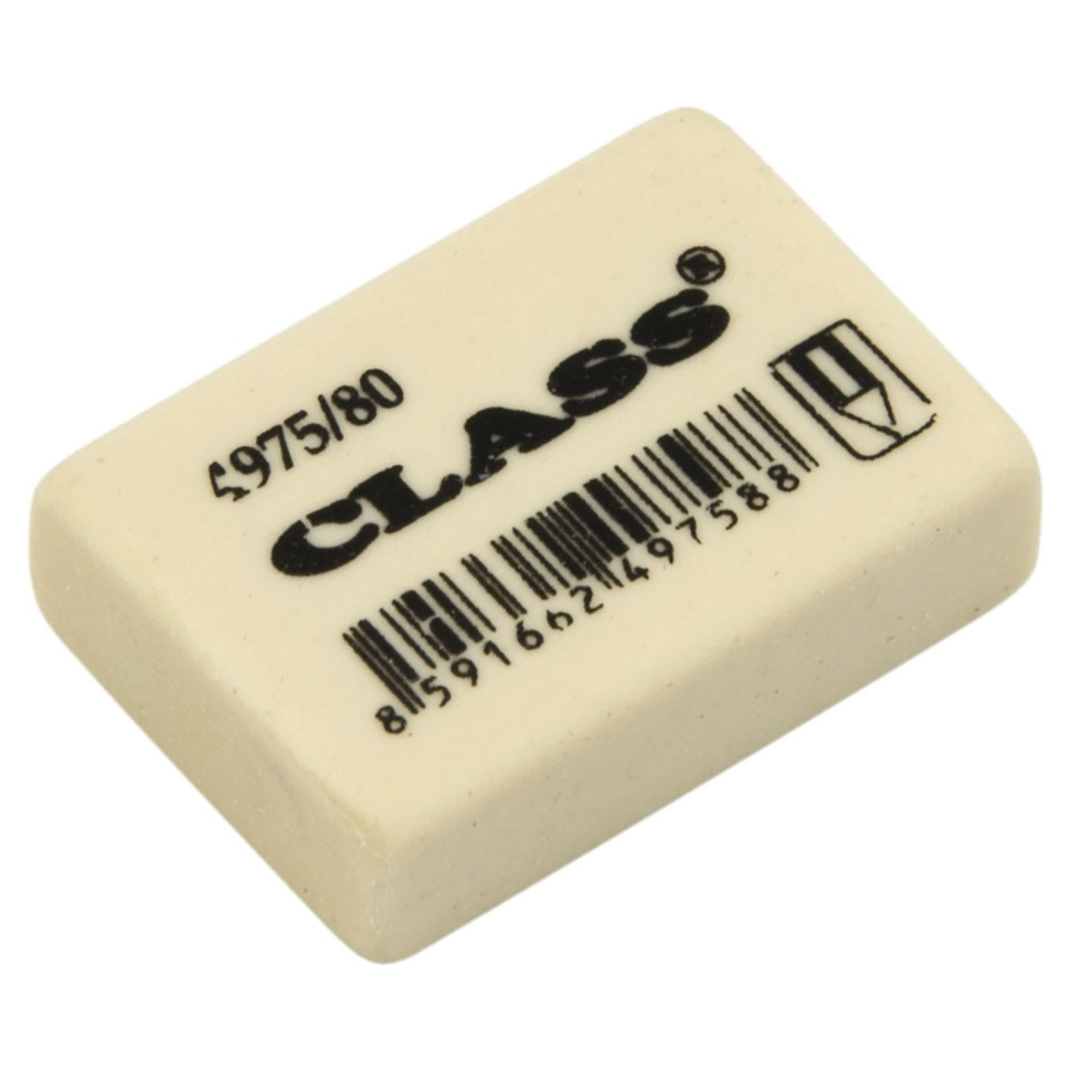 Гумка CLASS м'яка біла — Настільне приладдя