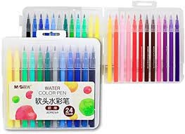 Набір фломастерів пензлик  M&G змивається водою 24 кольори ACP92169