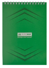 Блокнот на пружині зверху MONOCHROME, JOBMAX, А5, 48 арк., зелений