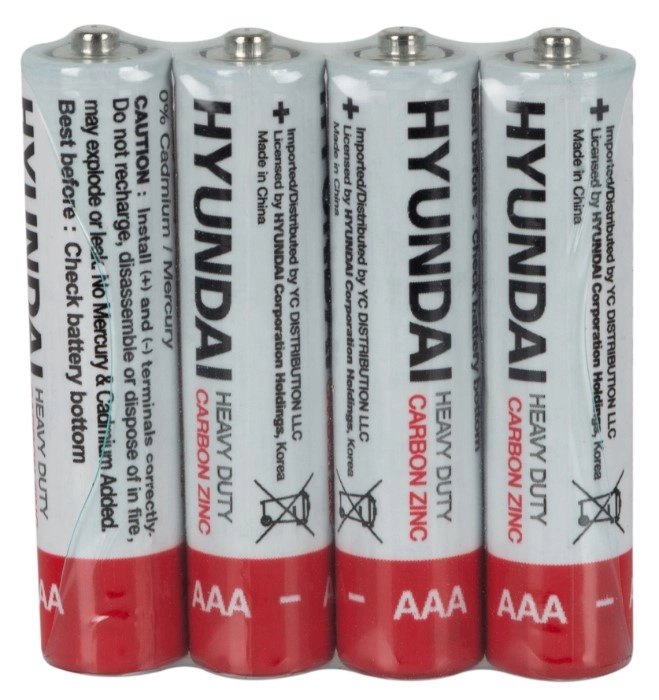 Батарейка HYUNDAI R03 AAA Shrink 4 Heavy Duty (HT7007007)
