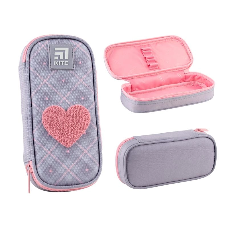 Пенал Kite 662 Fluffy Heart K24-662-13