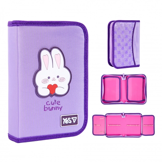 Пенал твердий Yes одинарний з двома клапанами HP-04 Cute Bunny 533740 533740