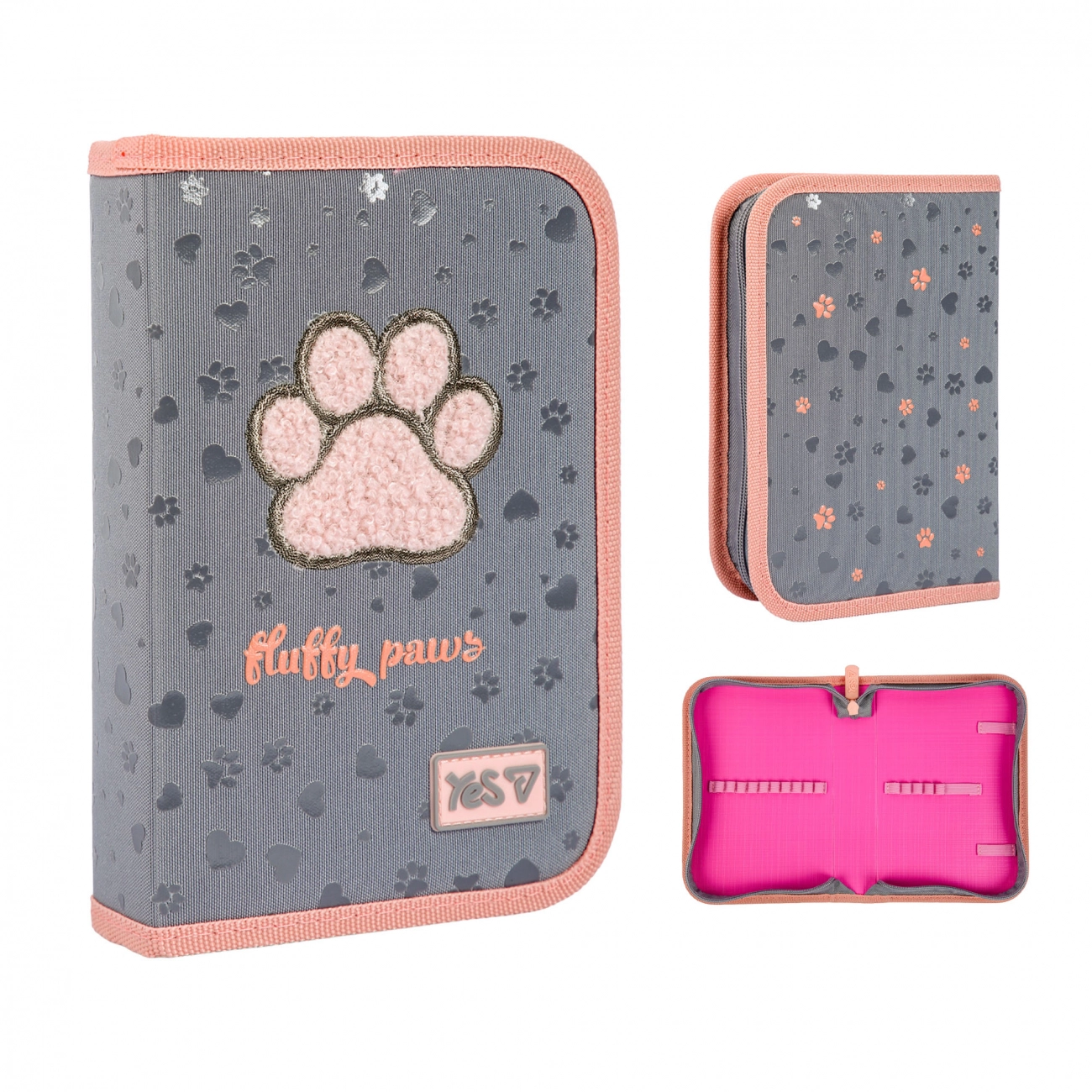 Пенал твердий Yes одинарний без клапана HP-02 Cute paws 533866 533866
