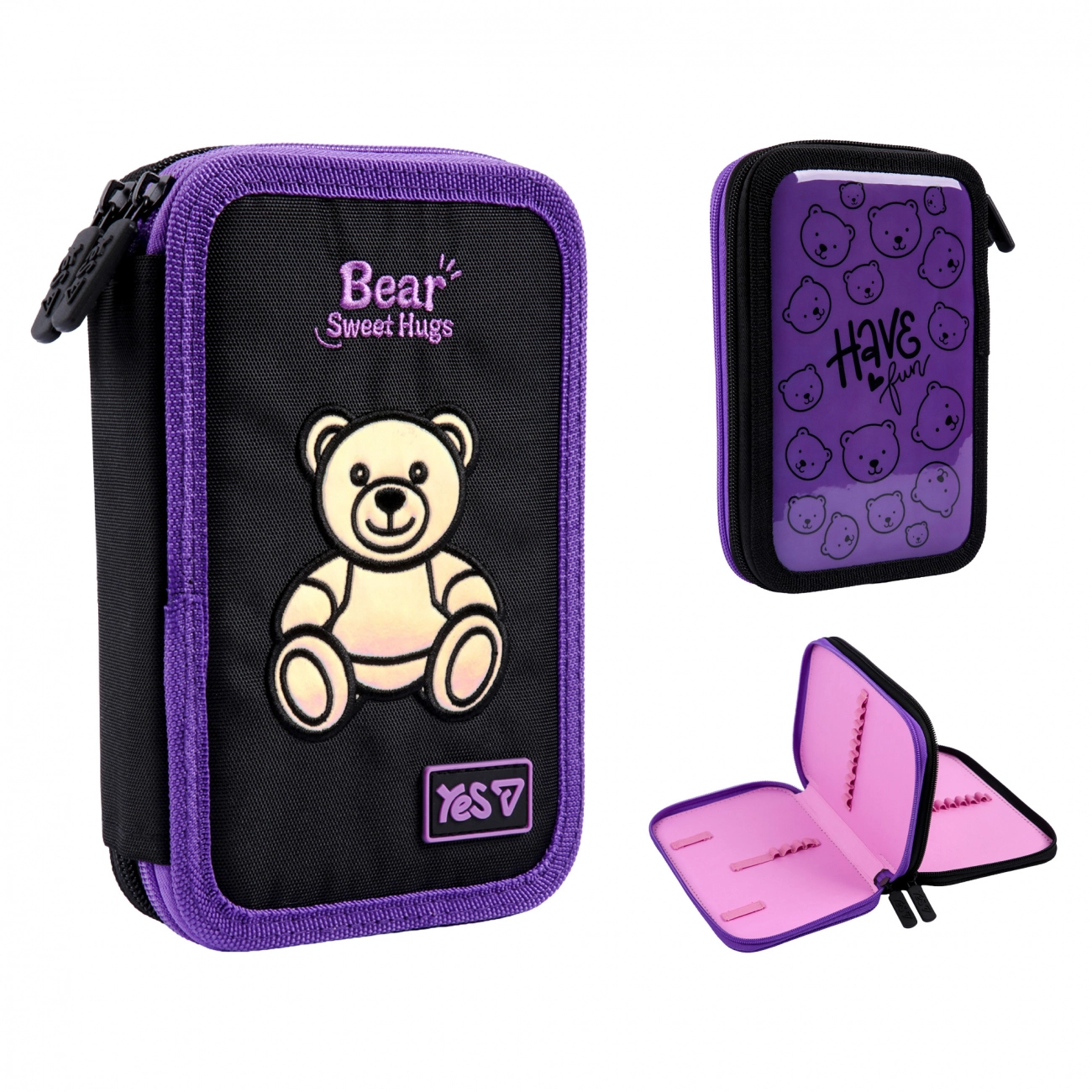 Пенал твердий Yes подвійний HP-01 Bear Sweet Hugs 533710 533710