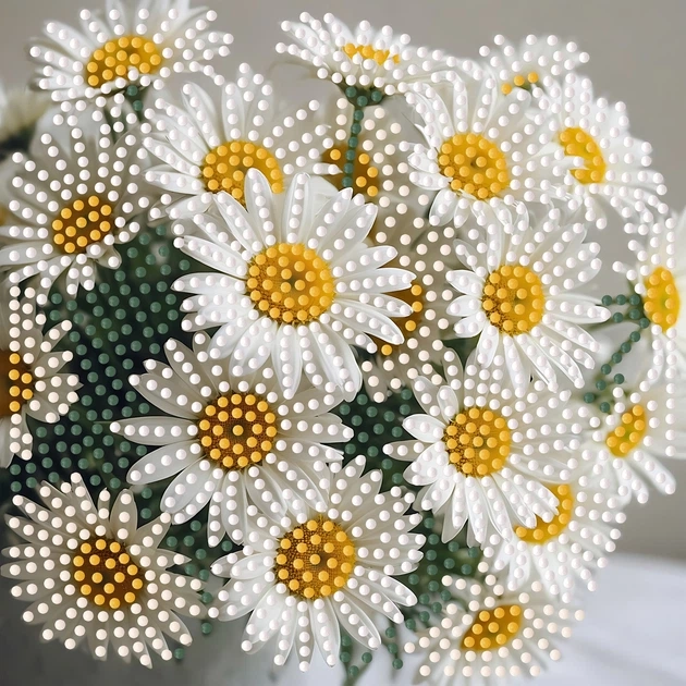 Алмазна мозаїка Strateg Літні ромашки 18х18 см — фото 2