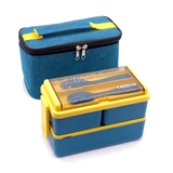 Ланч бокс набір 3в1вилка ложка ланч бег Bento Set синій
