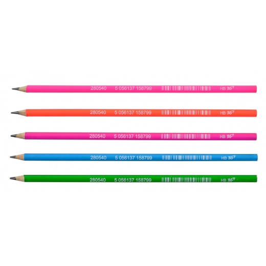 Олівець чорнографітний YES Slim neon 280540