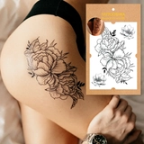 Тимчасове тату Tattooshka Подвійний піон TH-176