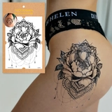 Тимчасове тату Tattooshka Піон з мандалою LB-118