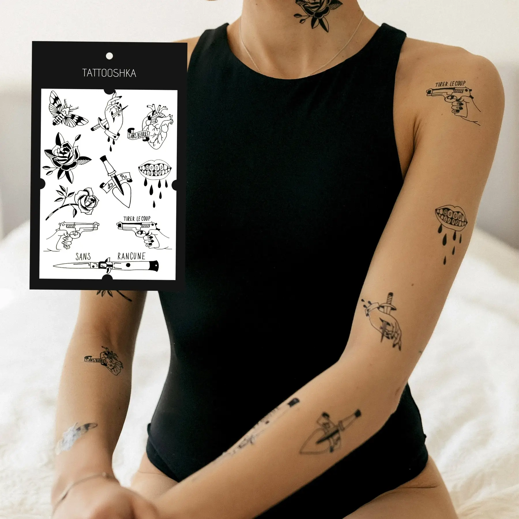 Тимчасове тату Tattooshka сет Брутальність HB-587
