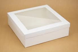 Коробка подарункова Біла з вікном WonderPack М0004-о11