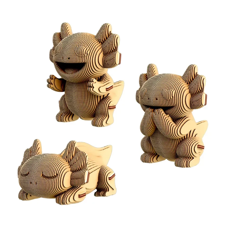 Картонний конструктор Cartonic 3D Puzzle Axolotls Ttrio