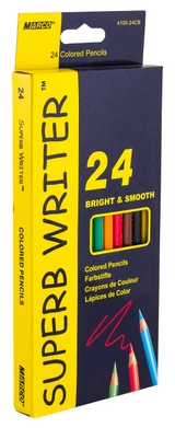 Олівці кольорові 24 кольори Superb Writer 4100-24CB MARCO 