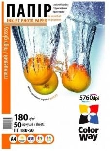 Фотопапір ColorWay глянцевий 180 г/м², A4, 20 арк.