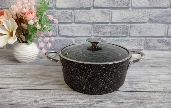 Кастрюля OMS D24 4,2л з кришкою скло OMS 3116-24-4,0л-Black