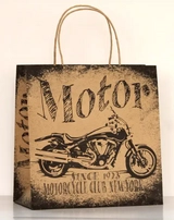 Пакет паперовий крафтовий №182 215х220х110 Motorbike 161373
