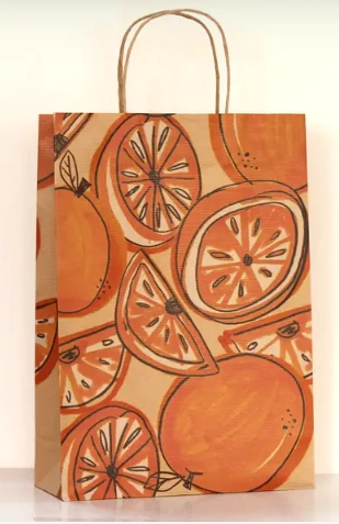 Пакет паперовий крафтовий №188 240х340х88 Апельсини 161379