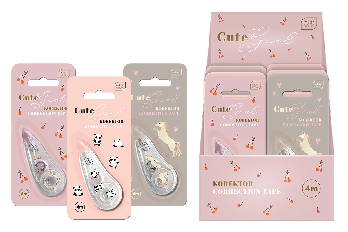 Коректор стрічка міні 4 метри Interdruk Сute Girl 12181