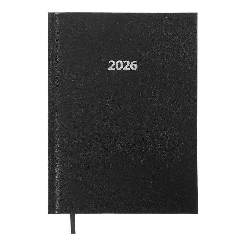 Щоденник датований A5 2026 Buromax Strong чорний BM.2129-01