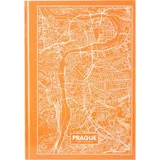 Книга записна А4 Maps Prague, 96арк., кліт., персиковий