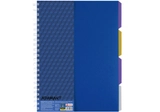 Блокнот Adamant: синій A4 (200х285) пласт. обкл. спіраль з розділ. блок з перф. 120 кліт. O20843-02
