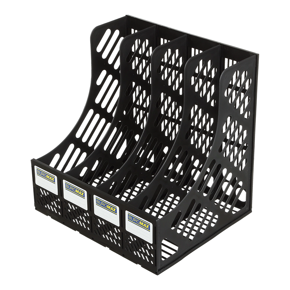 Лоток для паперів вертикальний 4 в1 Buromax чорний BM.6101