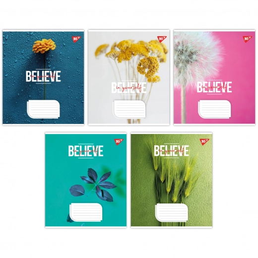 Зошит учнівський 36 аркушів лінія Yes Believe in yourself 767082