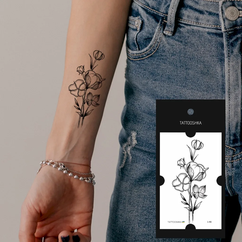 Тимчасове тату Tattooshka Бавовна L-66