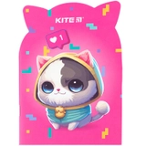 Блокнот В6 Kite 48 аркушів мяка обкладинка скоба Like cat K24-461-2