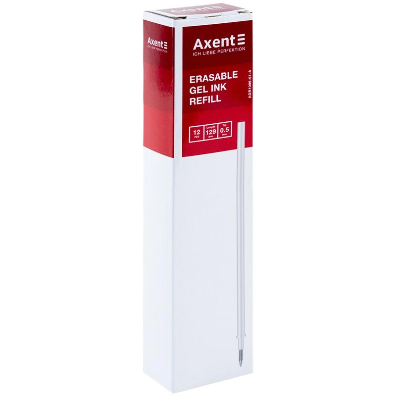 Стержень гелевий пиши-стирай Axent 1096 0,5мм 129 мм чорний agr1096-01-a