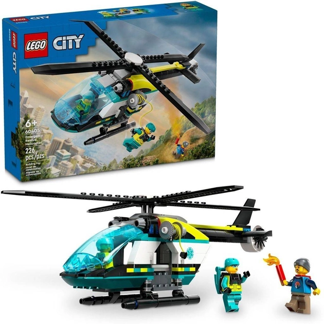 Конструктор Lego City Гелікоптер аварійно-рятувальної служби 60405