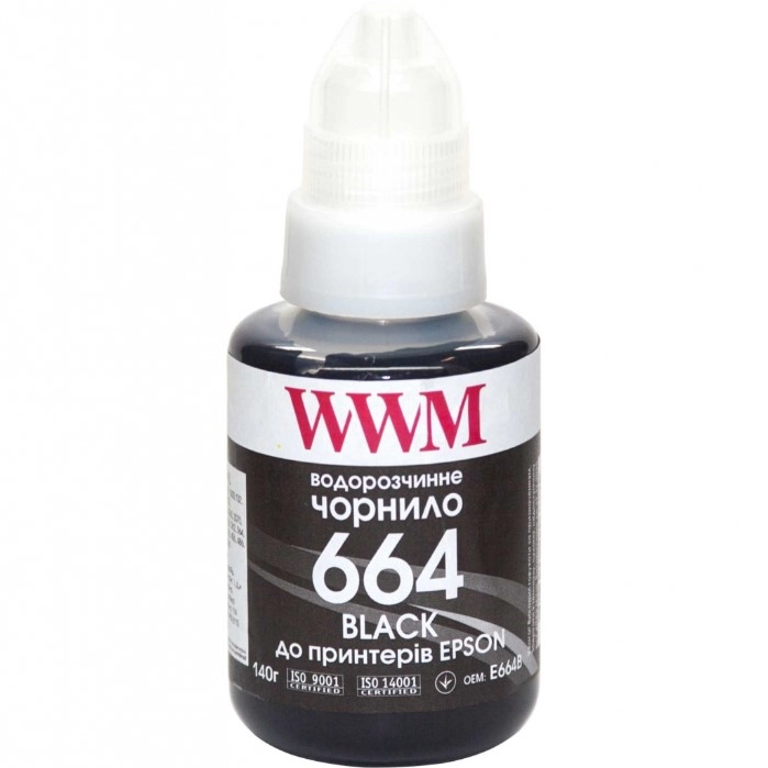 Чорнило WWM Epson 664 L110/L210/L300 140г Black (E664B)