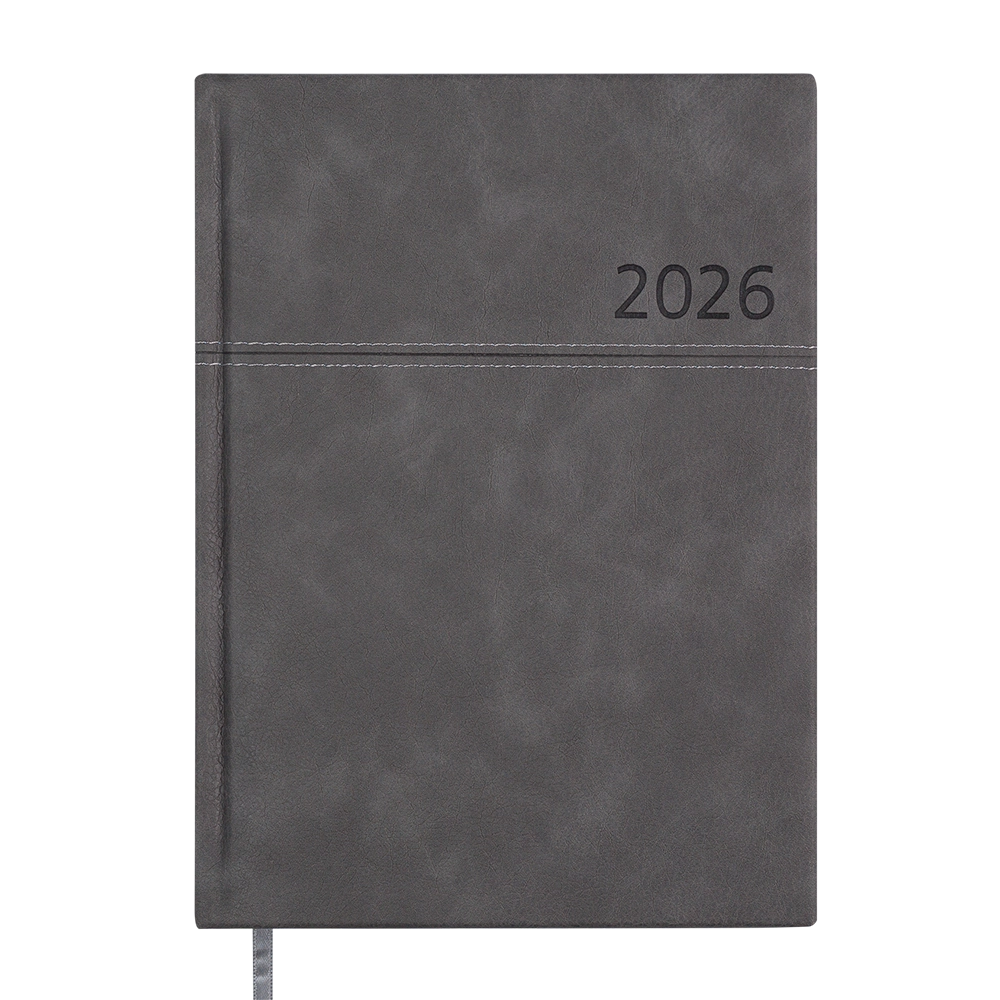 Щоденник датований A5 2026 Buromax Orion сірий BM.2150-09